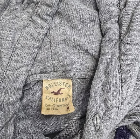 HOLLISTER Women's Long Sleeve Gray Hoodie Size Medium - Picture 7 of 7